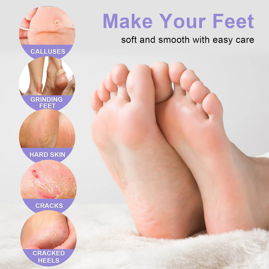 FUNNIR Foot Peeling Mask (5 Pack) Exfoliant for Peeling Off Calluses, Natural Exfoliator for Dry Dead Skin, Callus, Repair Rough Heels Soft Smooth Touch