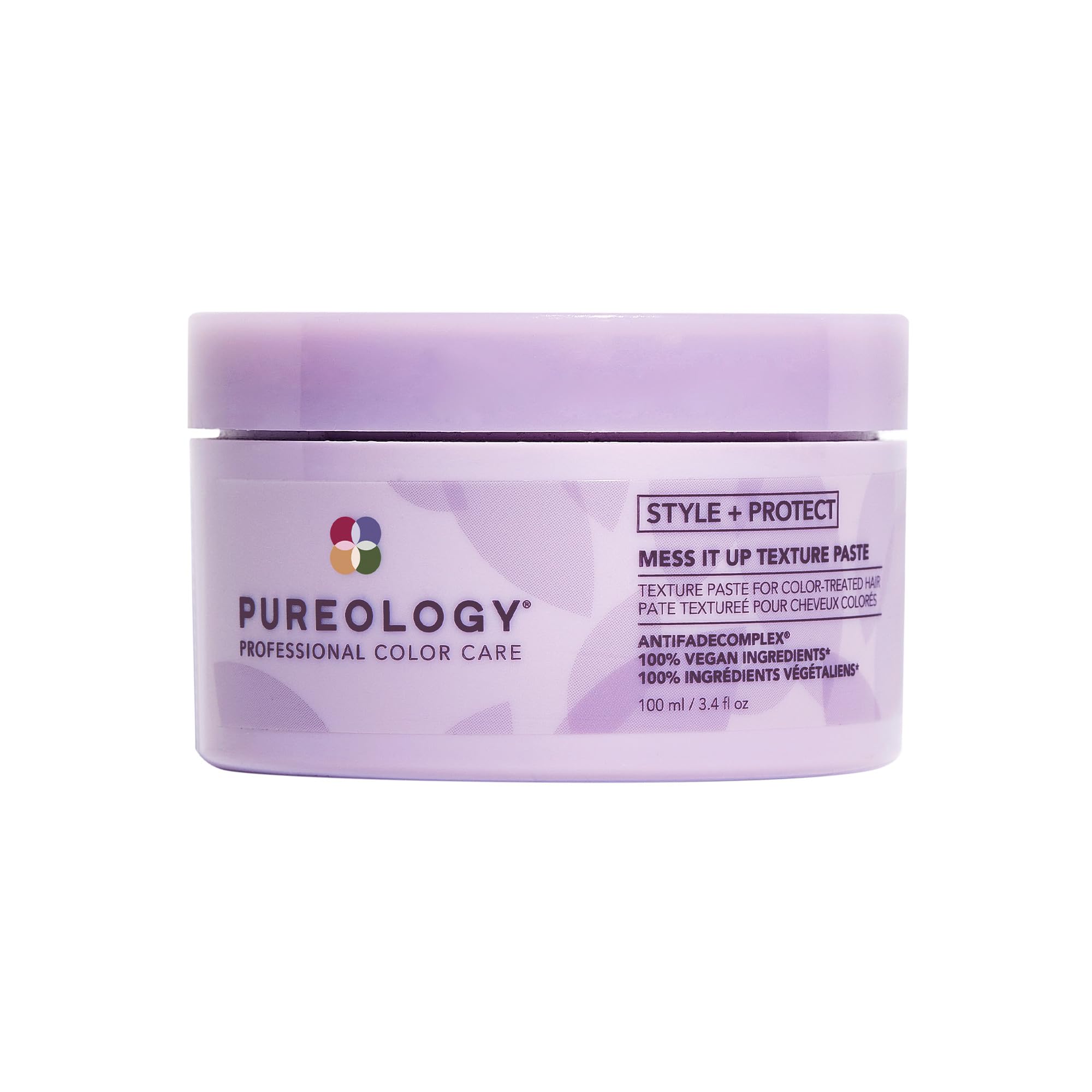 Pureology Style + Protect Mess It Up Texture Paste For Color-Treated Hair - Provides Medium Hold Texture and Shine, Sulfate-Free & Vegan