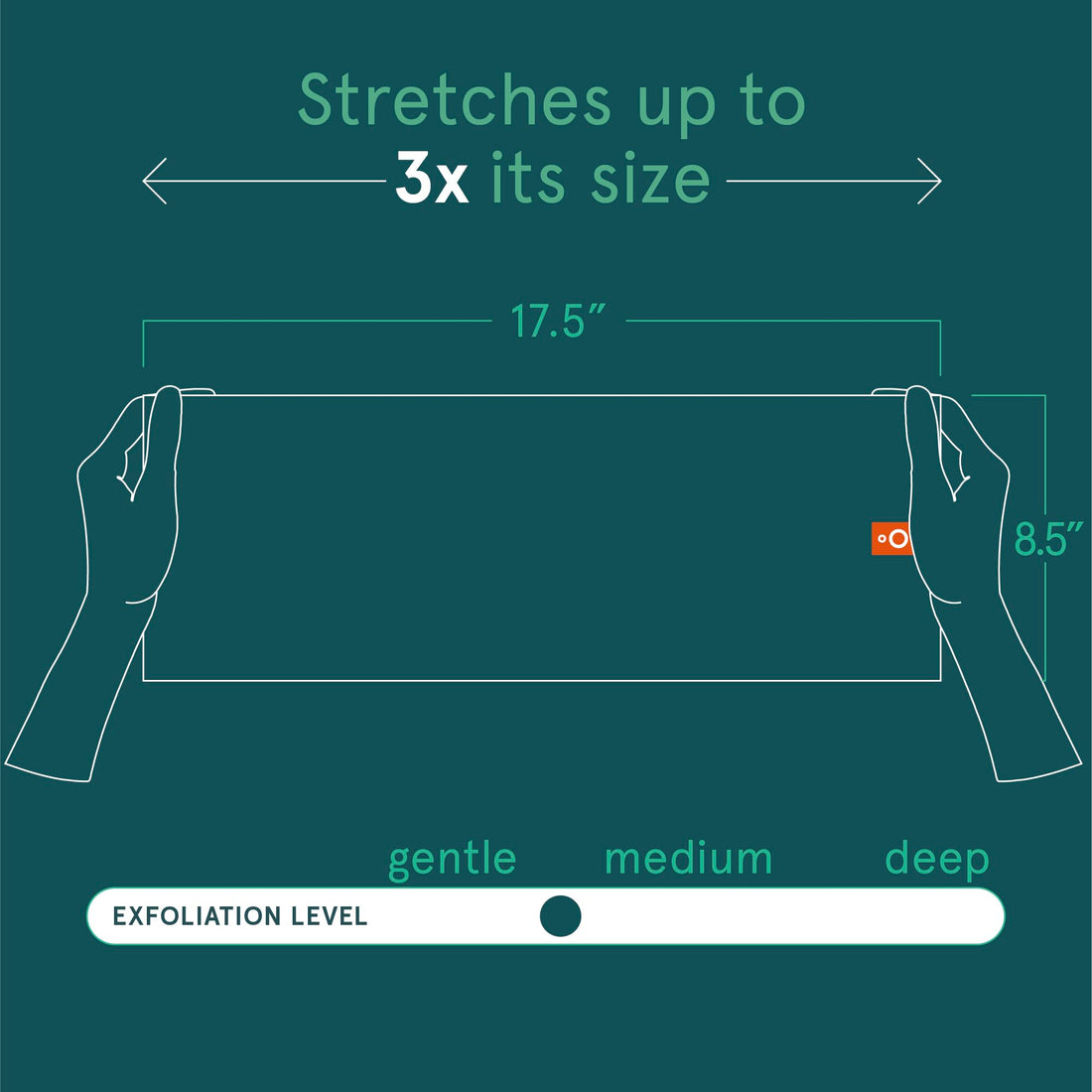 Cleanlogic Sustainable Organic Cotton Exfoliating Stretch Washcloth, Natural, 3 Count