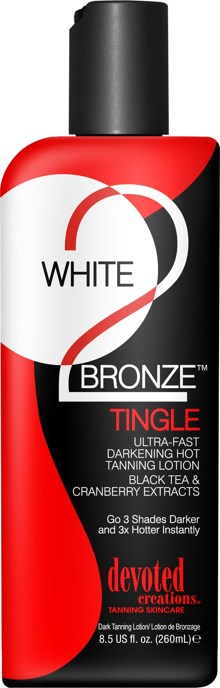White 2 Black, Tingle, Ultra Fast, Darkening Lotion 8.5 Ounce by Devoted Creations