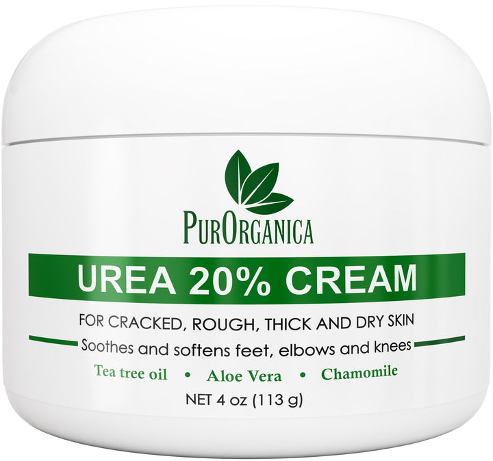 Pursources Urea 20% Foot Cream 4 Oz - Best Callus Remover - Moisturizes And Rehydrates Feet - Soothes Softens Thick, Cracked, Rough Dead And Dry Skin - Your 100% Satisfaction Or Money Back Guarantee