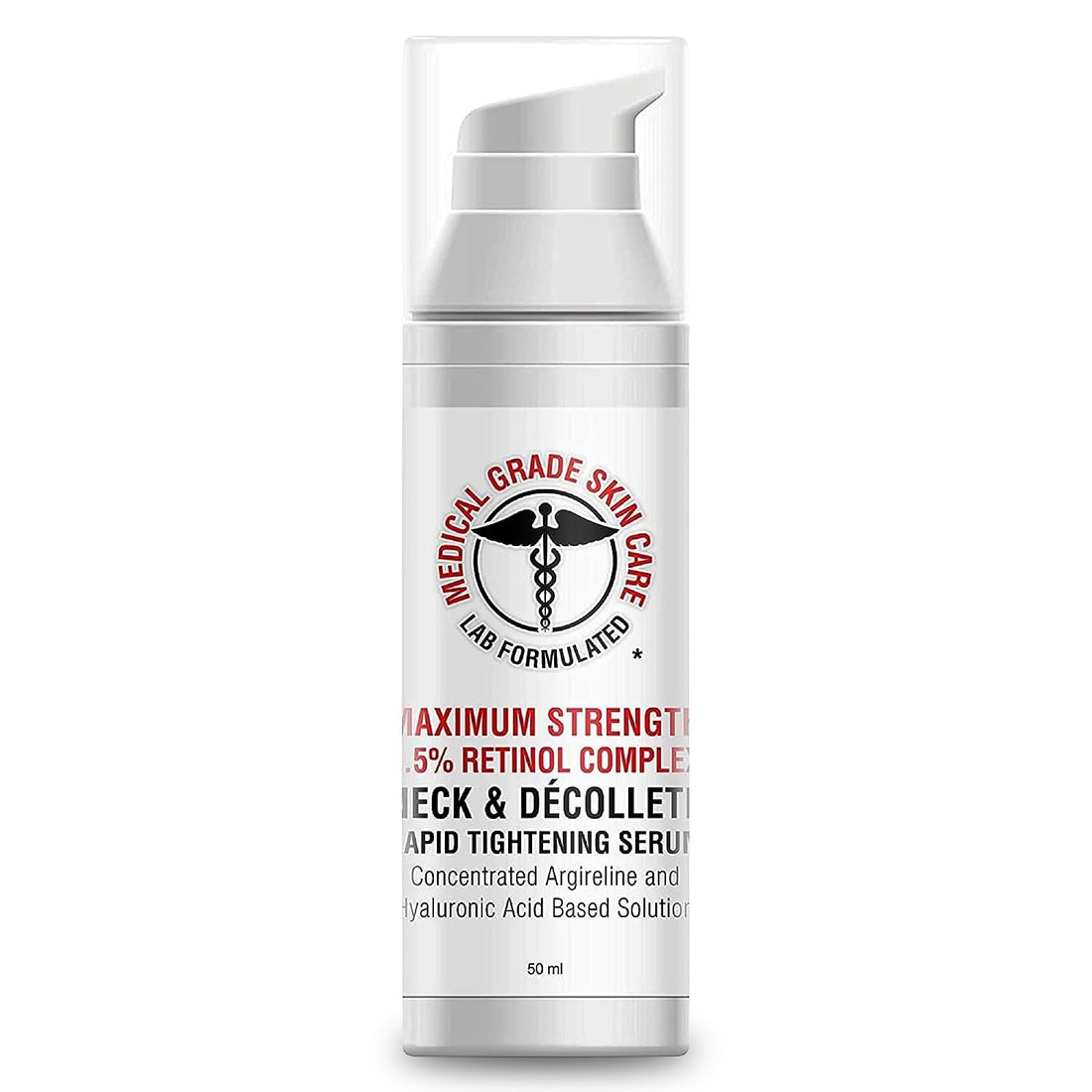 Neck & DÃƒ©colletÃƒ© Tightening Serum | Best Anti-Aging Firming Neck Cream Made With Maximum Strength 2.5% Retinol Complex | Concentrated With Argireline and Hyaluronic Acid