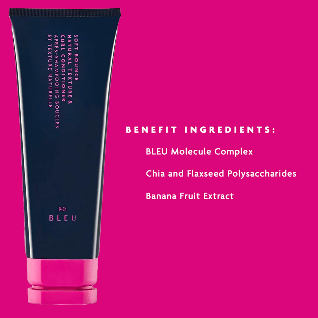 R+Co BLEU Soft Bounce Natural Texture and Curl Conditioner – Hydrates, Enhances Curl Pattern, Adds Smoothness and Shine with Banana Fruit Extract and Black Seed Oil – Premium Hair Care, 6.8 oz