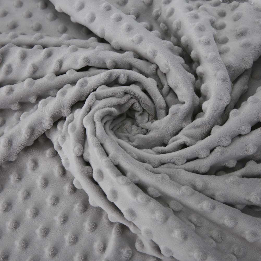 Pro Goleem Grey Baby Soft Minky Dot Blanket with Silky Satin Backing Baby Gifts for Girls and Boys (Gray, 30’’ x 40’’)