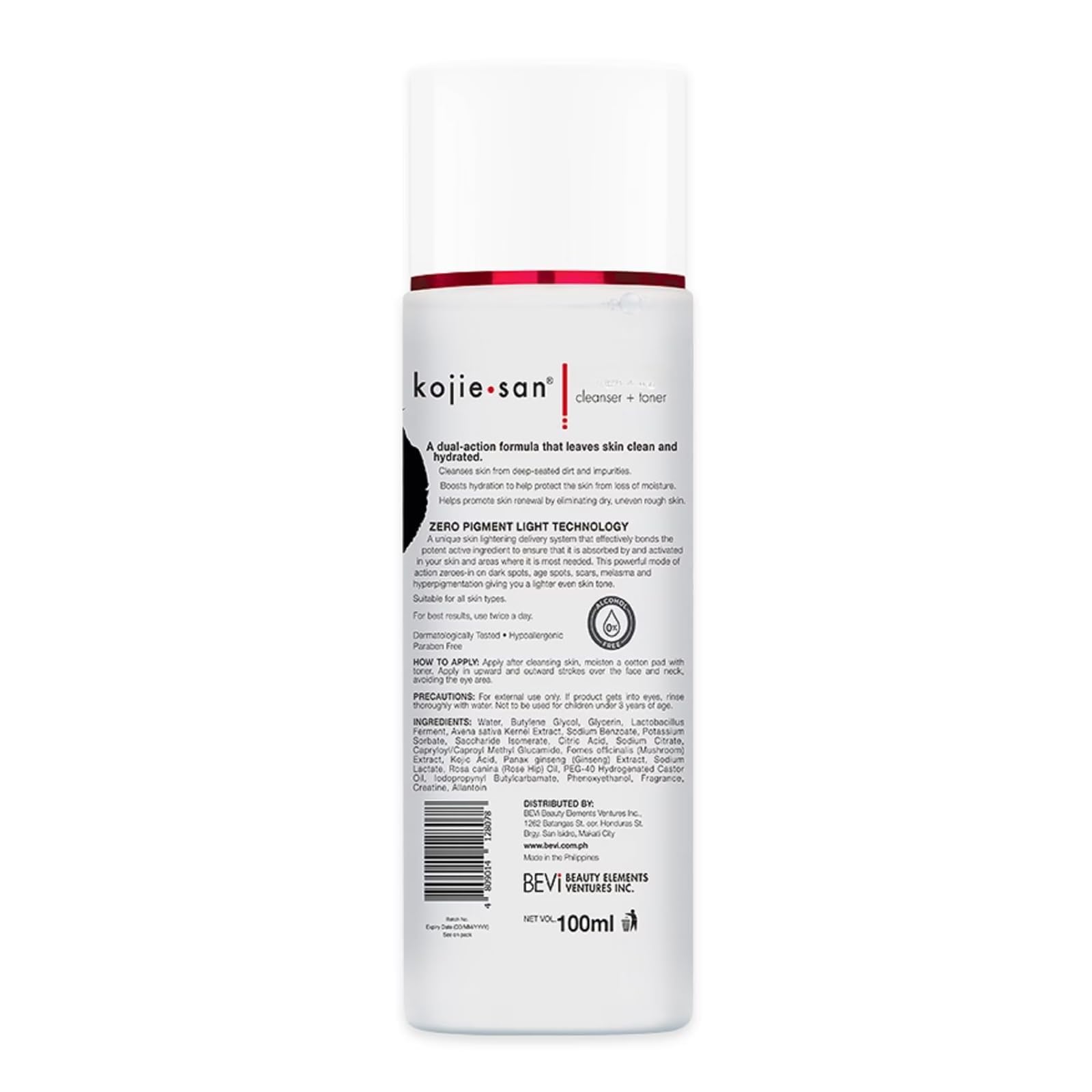 Kojie San Dual Action Cleanser and Toner, Deep Cleansing Toner, Gentle Exfoliating, and Helps Reduce Excess Oil - 100ml