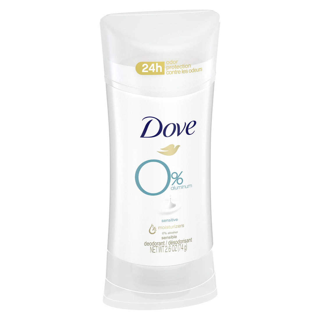 Dove Aluminum-Free Deodorant For Women Sensitive For 24 Hour Alcohol Free Odor Protection Safe for Sensitive Skin 2.6 oz