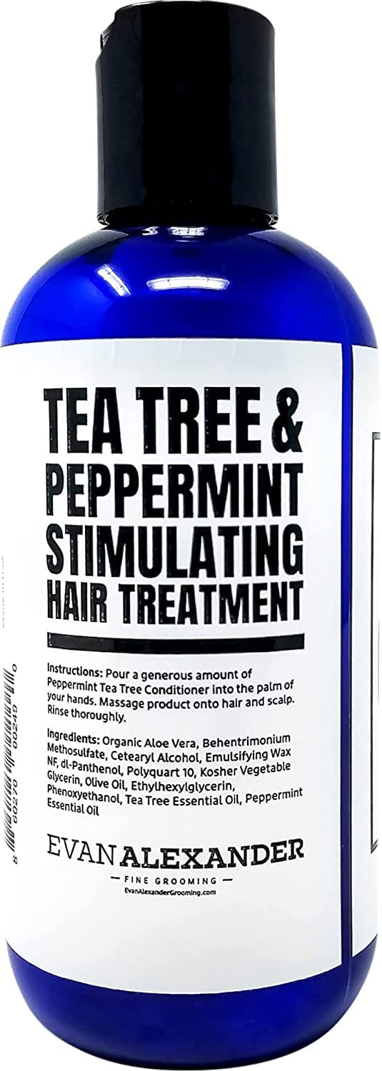 Evan Alexander Grooming MY Conditioner - Supports Hair Growth and Nourishes the Scalp with Peppermint Oil, Tea Tree Oil, Organic Aloe Vera - Vegan - 8 oz - Great Scent