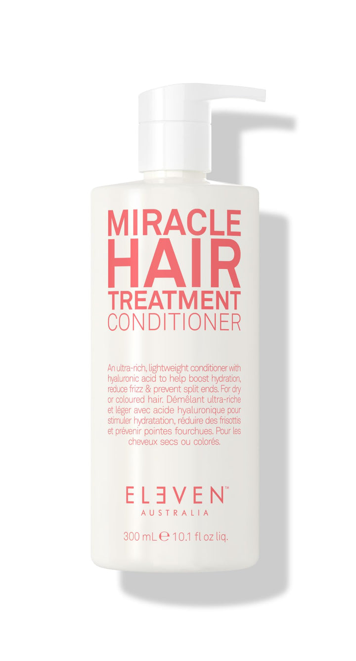 ELEVEN AUSTRALIA Miracle Hair Treatment Conditioner Infused With Hyaluronic Acid to Help Boost Hydration, Reduce Frizz & Prevent Split Ends - 10.1 Fl Oz