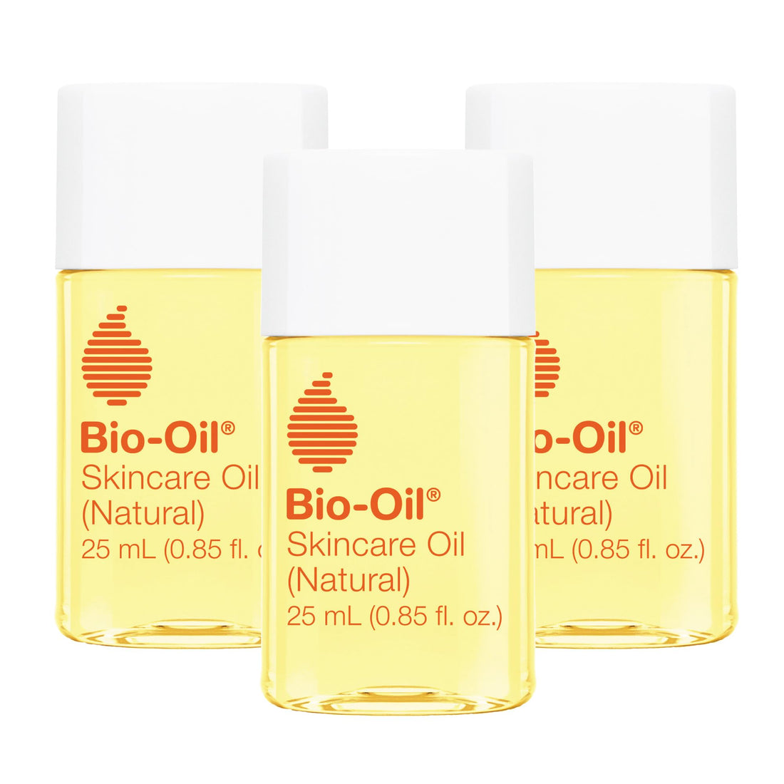 Bio-Oil Natural Skincare Oil Serum, Face and Body Moisturizer with Chamomile, Rosehip, and Lavender Oil, for Scars, Stretch Marks, Sensitive Skin, All Skin Types, 0.85 Oz, Pack of 3