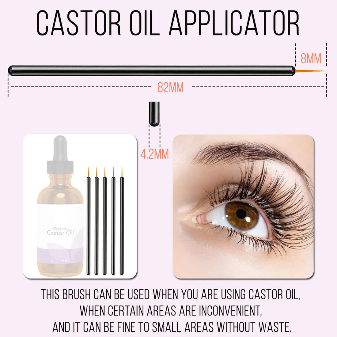 KingMas 100 Pcs Disposable Eyeliner Makeup Brush Applicator