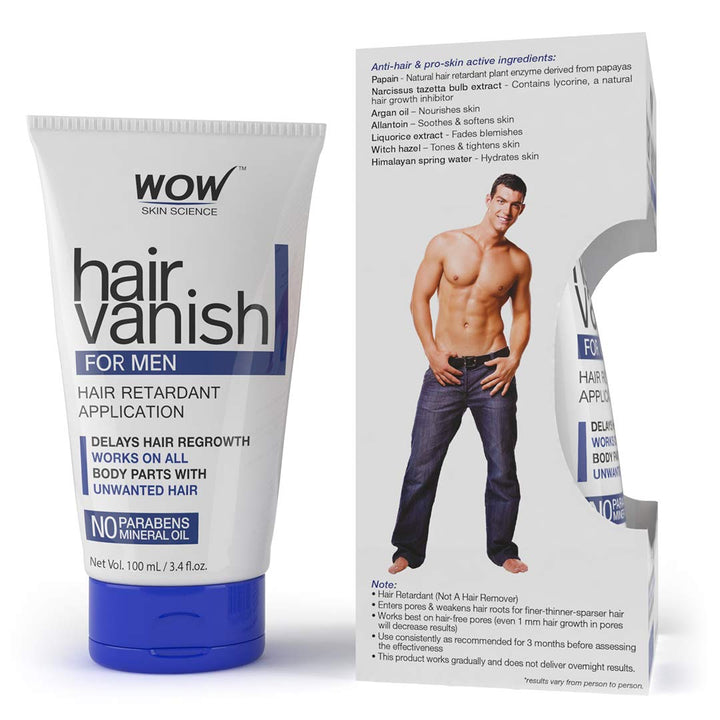 WOW Skin Science Hair Vanish For Men - No Parabens & Mineral Oil, 100ml
