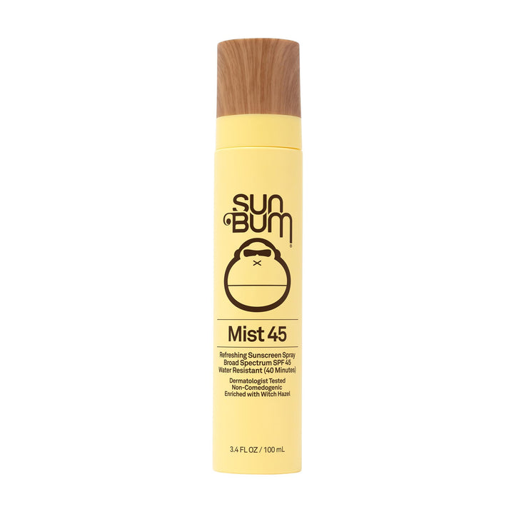 Sun Bum Original SPF 45 Sunscreen Mist - Broad Spectrum Moisturizing Facial Sunscreen Spray with Vitamin E - Hawaii 104 Act Compliant (Made without Octinoxate & Oxybenzone) - Travel Friendly - 3.4 oz