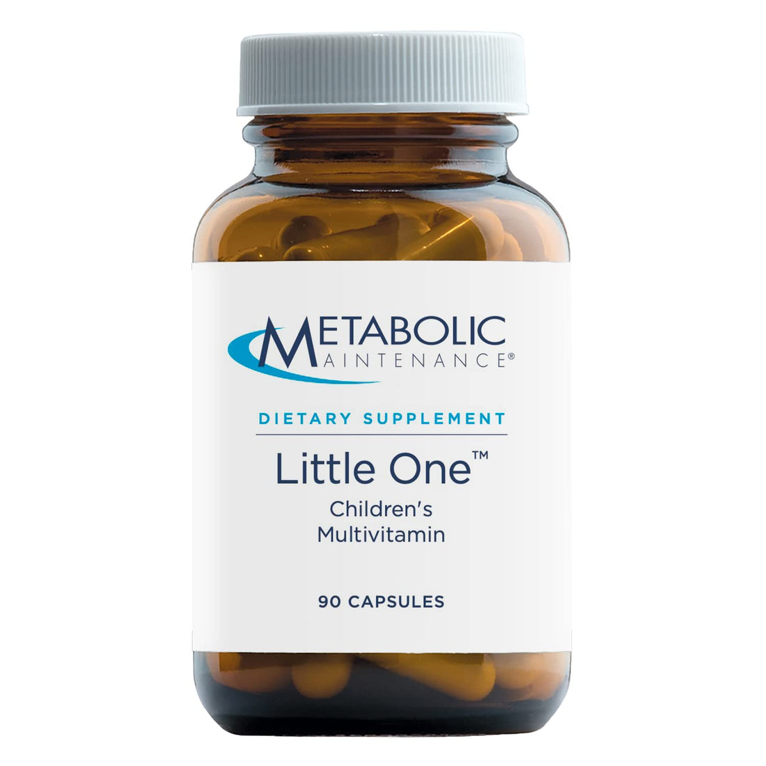 Metabolic Maintenance Little One - Children's Multivitamin with Iron, Kids 6-12 yrs - Active B Vitamins, Minerals + Vitamin D for Immune + Bone Health (90 Small Sized Capsules)