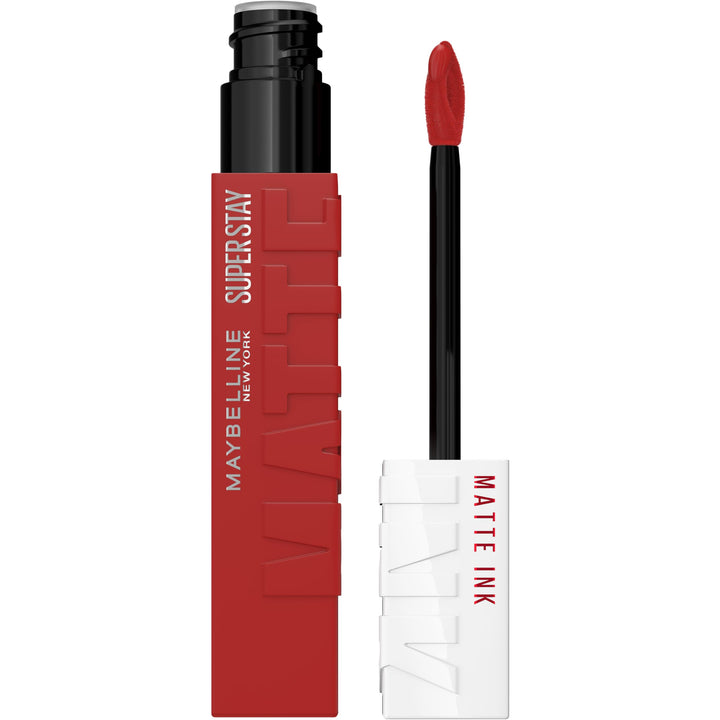 Maybelline Super Stay Matte Ink Liquid Lipstick Makeup, Long Lasting High Impact Color, Up to 16H Wear, Hustler, Red Brown, 1 Count, Packaging May Vary