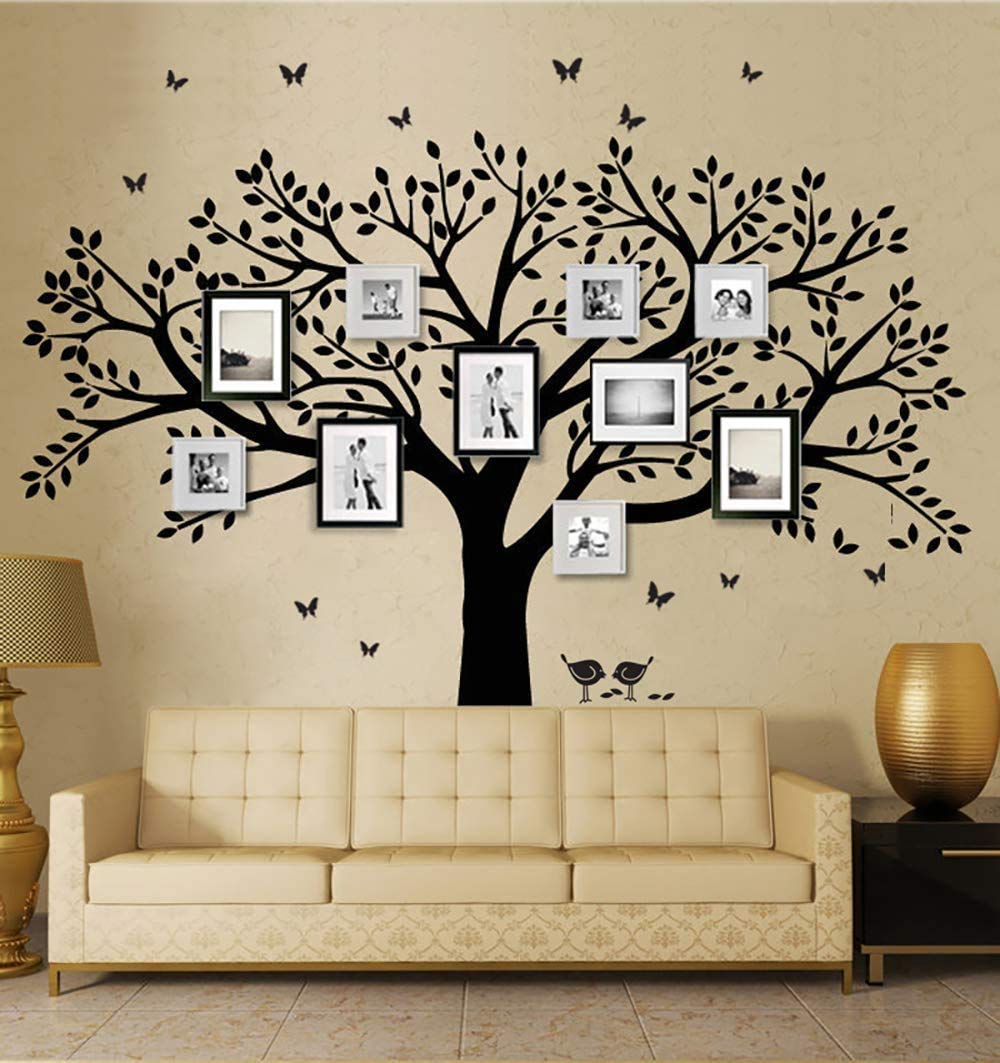 Giant Family Tree Wall Decals Bird Stickers Decals Branches Wall Stickers for Living Room Nursery Room Wall Decor