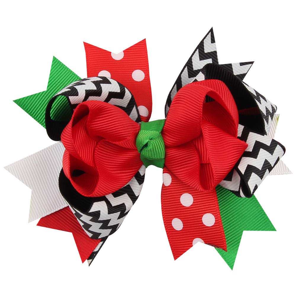 Himine 9Pcs Halloween Christmas Cartoon Bowknot Hairpin Accessories for Girls (Christmas)