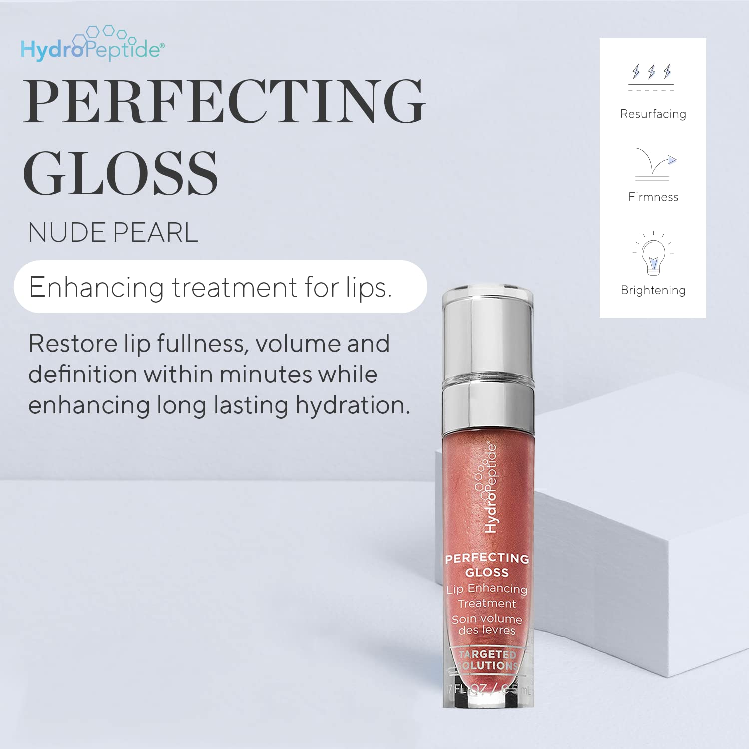 HydroPeptide Perfecting Enhancing Treatment Lip Gloss, Nude Pearl