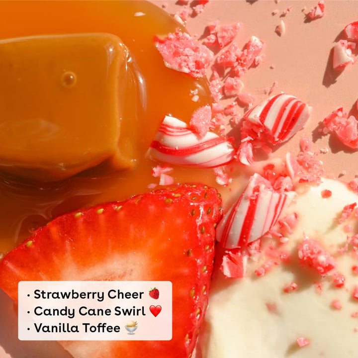 eos Holiday Lip Balm Gift- Strawberry Cheer, Candy Cane Swirl & Vanilla Toffee, Stocking Stuffers, All-Day Moisture Lip Care, 0.14 oz, 3 Count