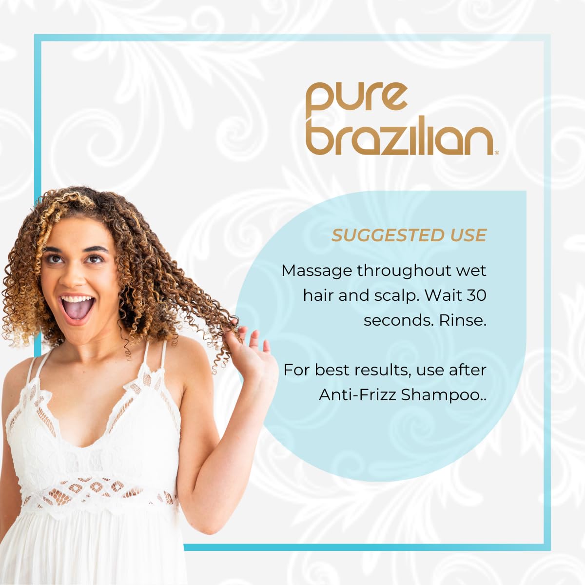 Pure Brazilian Anti-Frizz Conditioner 1l/33.8oz with Pump!!! by Pure Brazilian