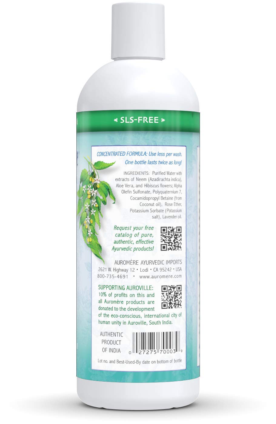 Auromere Shamp Neem Aloe Vera 16 Fz