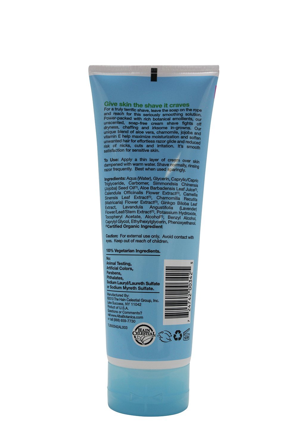 Alba Botanica: Very Emollient Cream Shave Unscented, 8 oz (3 pack)