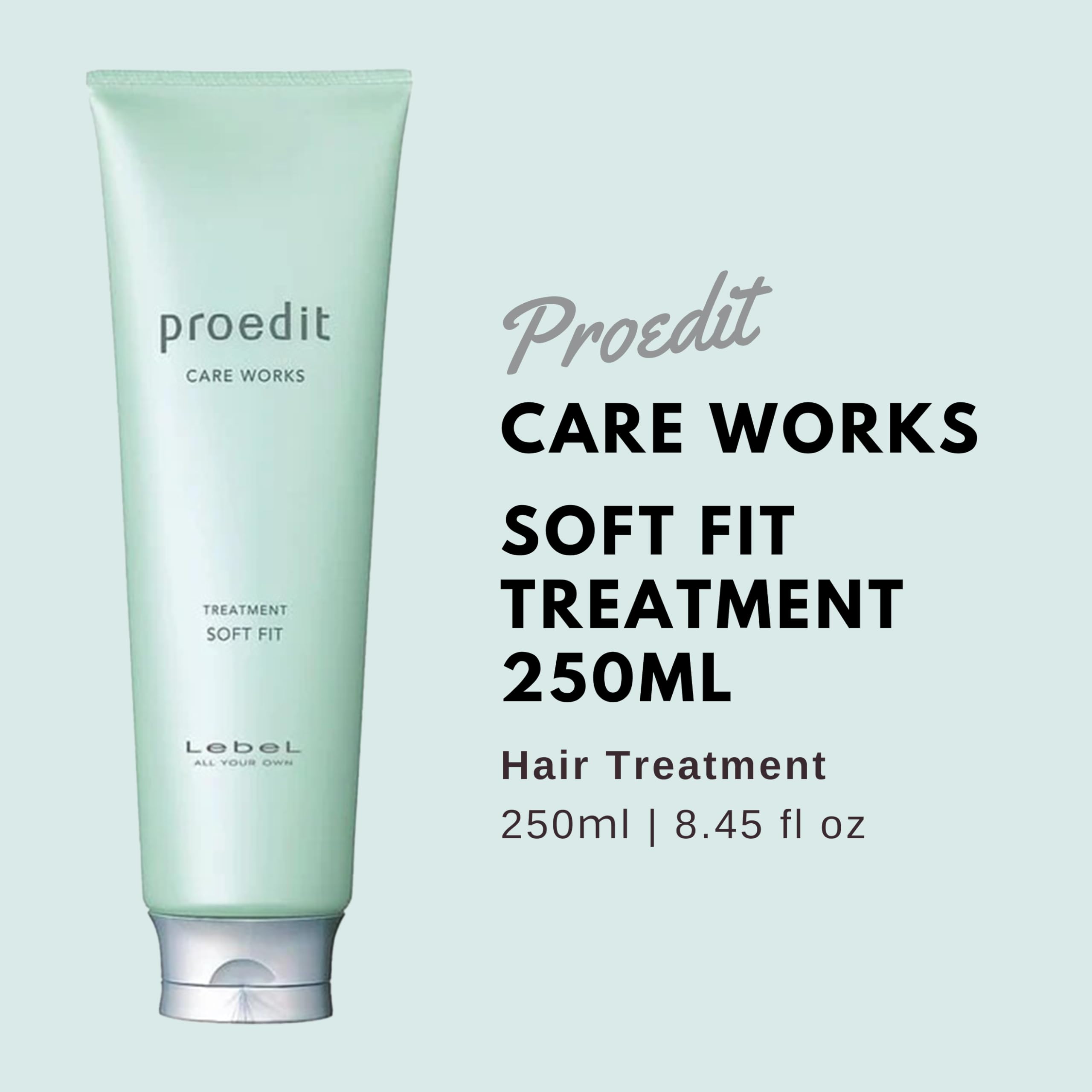 Lebel Proedit Care Works Hair Shampoo 300ml & Hair Ttreatment 250ml Set - Soft Fit