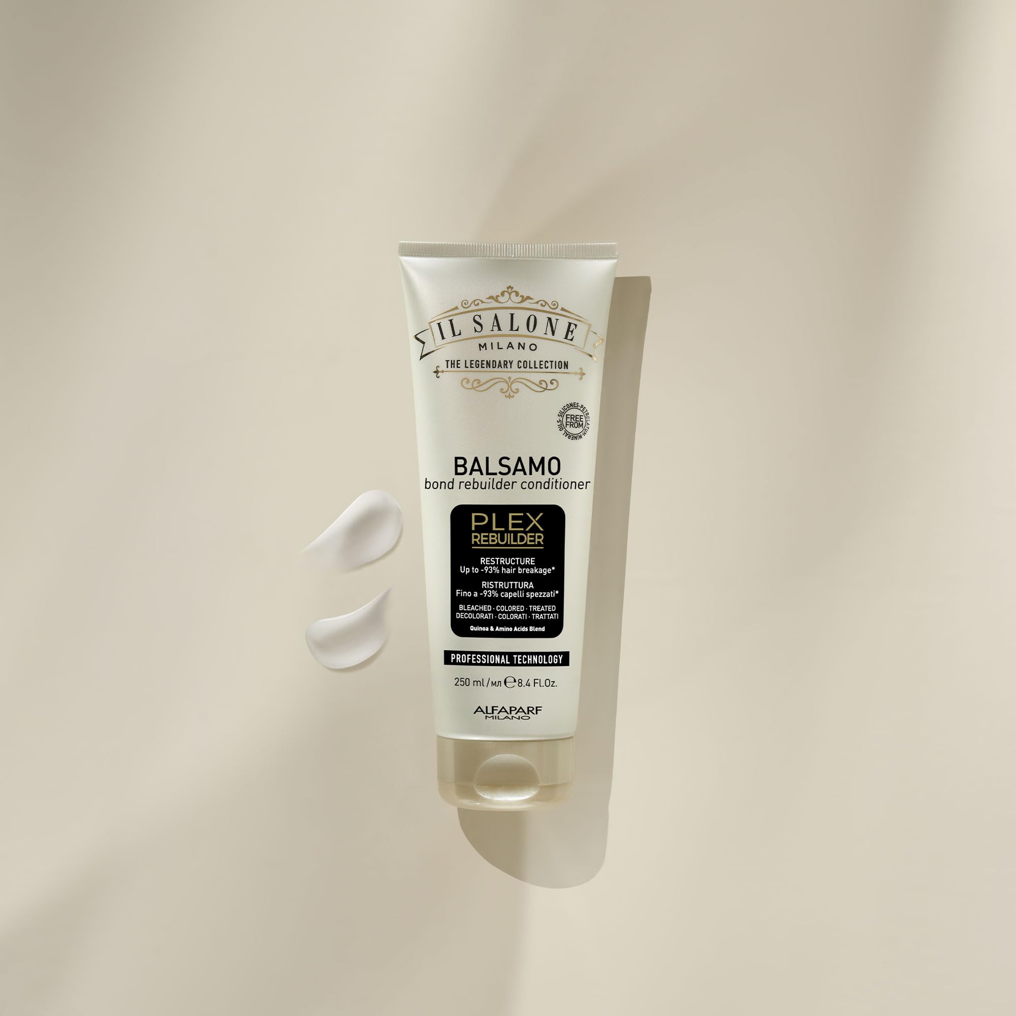 Il Salone Milano Professional Plex Rebuilder Conditioner for Bleached, Colored, Treated Hair - Restores and Restructures - Bond rebuilder - Premium Quality - 8.45 Fl. Oz. / 250 ml