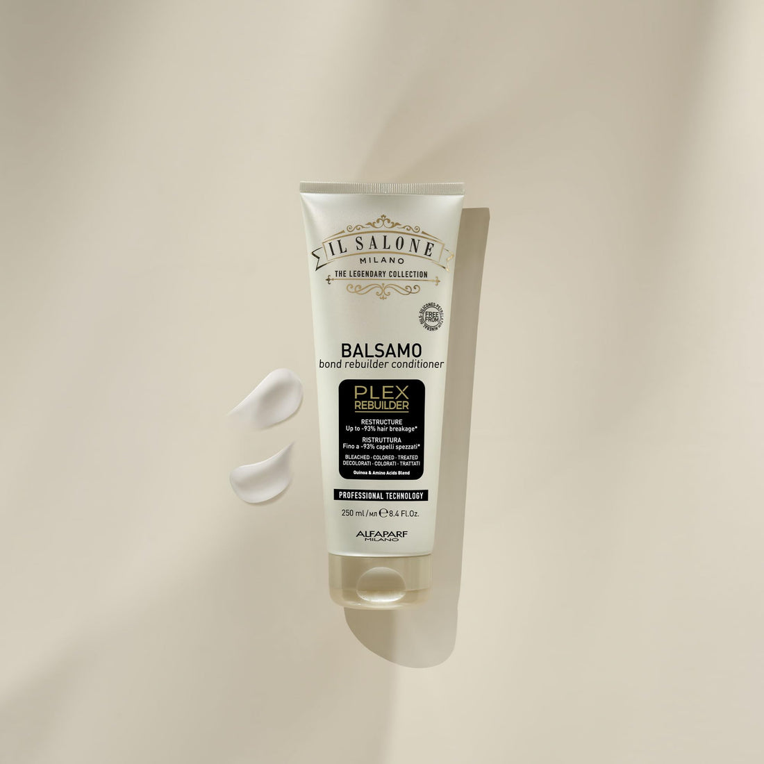 Il Salone Milano Professional Plex Rebuilder Conditioner for Bleached, Colored, Treated Hair - Restores and Restructures - Bond rebuilder - Premium Quality - 8.45 Fl. Oz. / 250 ml