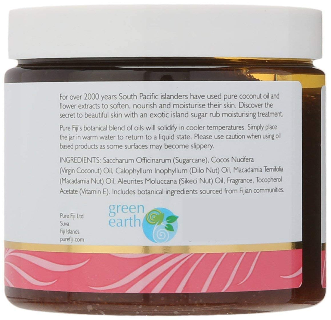 Pure Fiji Coconut Sugar Body Scrub - Body Exfoliator Scrub Natural Origin for Smooths and Softens Skin - Organic Exfoliating Sugar Scrub for Body, Orange Blossom, 15.5 Oz