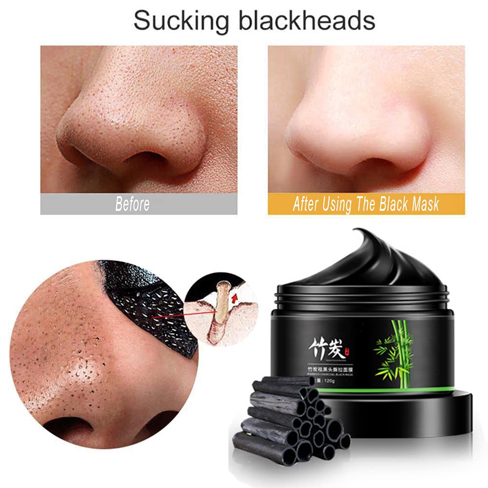 Kailisen Natural Activated Charcoal Purifying Blackhead Acne Remover Peel-Off Facial Cleaning Black Face Mask Blackhead Remover Mask For Men