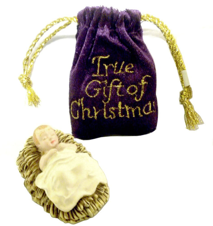 Roman Baby Jesus in Velvet Bag The True Gift of Christmas