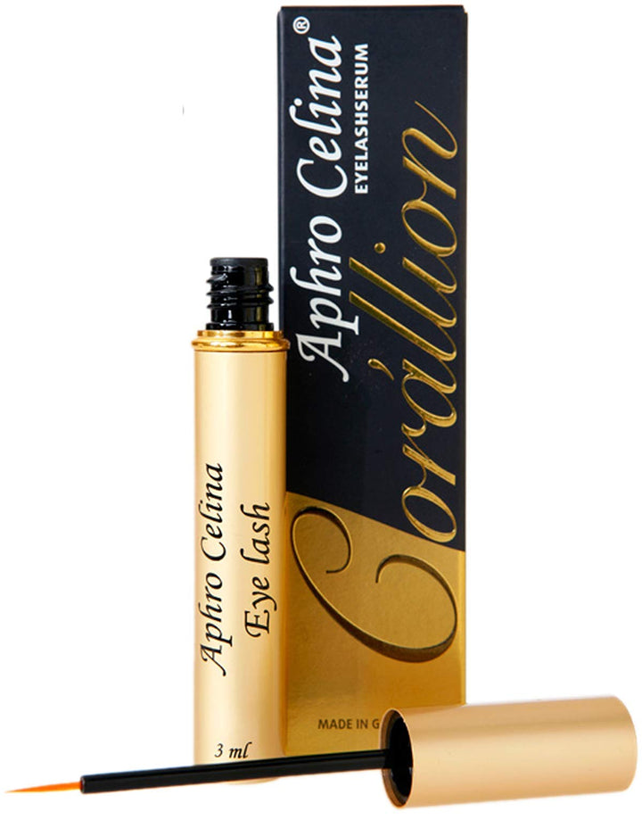 Aphro Celina Corallion Serum Highly Aclaimed German Advanced Formula for LONGER ~ THICKER Lashes & Brows. Strengthens at the roots with belended nutrient-rich herbal extracts: NO IRRITATION