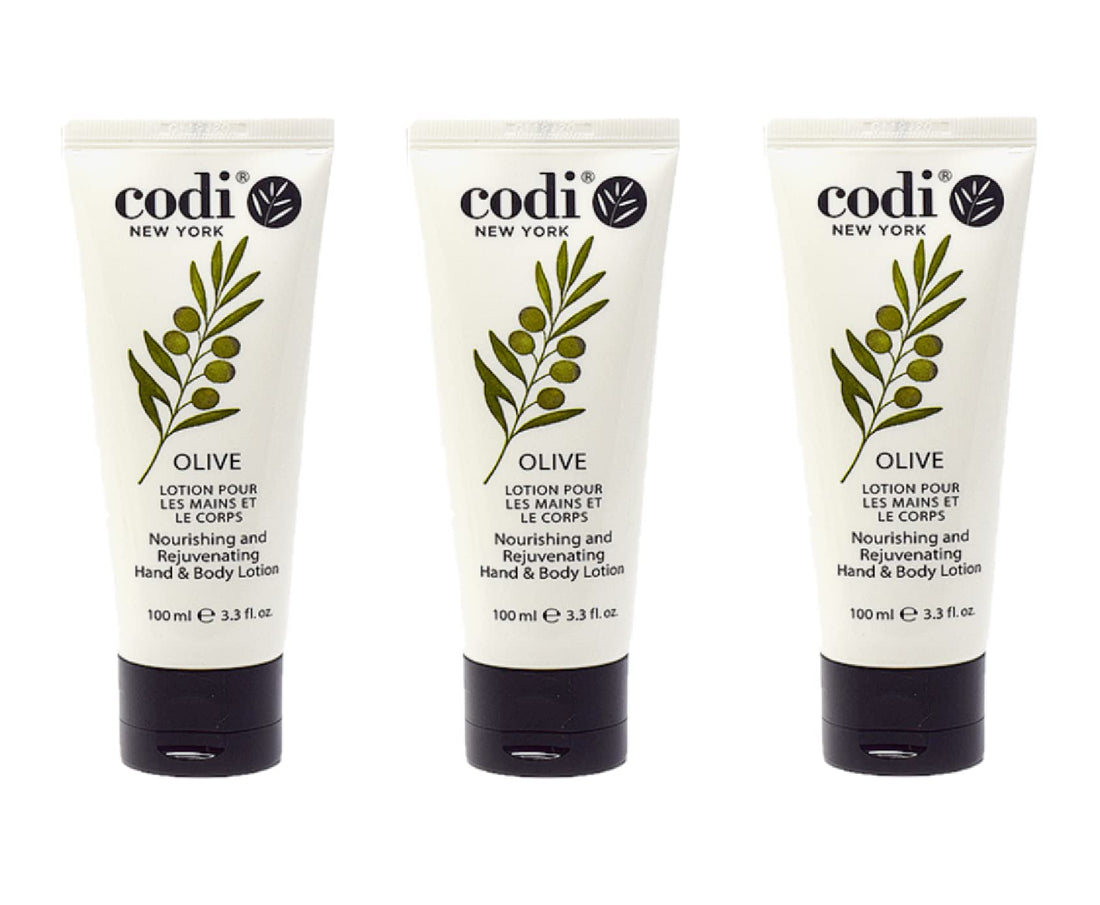 Codi Olive Lotion nourishing and rejuvenating HAND & BODY LOTION 3.3 oz - 3 TUBES