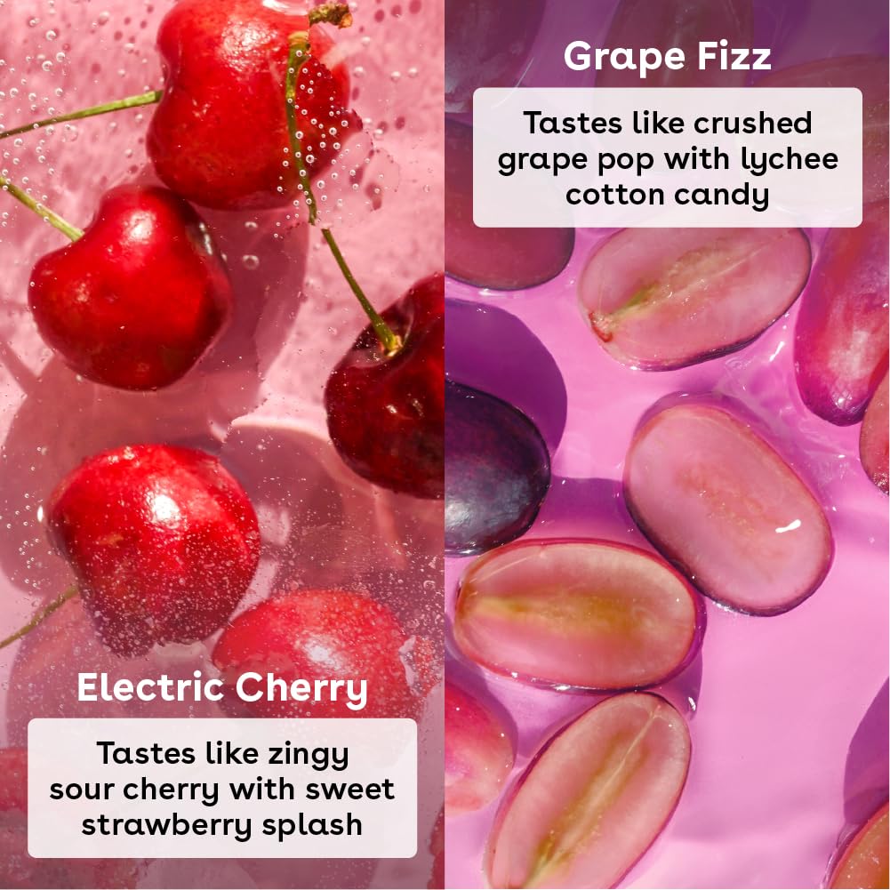 eos FlavorLab Pops! Lip Balm- Electric Cherry & Grape Fizz, Limited-Edition, 0.14 oz, 2-Pack