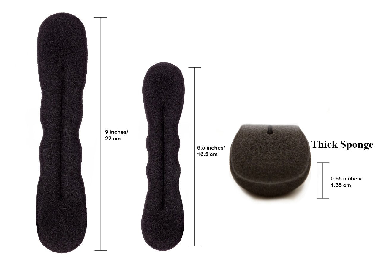 Beaute Galleria - 4pcs Magic Foam Sponge Donut Twister Ponytail Bun Maker (2 Large + 2 Small)