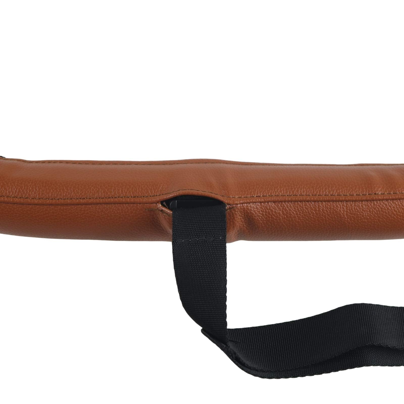 Leather Handle Sleeve Cover Compatible for Babyzen yoyo 2,Stroller Accessories,PU Sleeve Protect Case for YOYO+ Armrest Bumper (No Wrist Strap) (Brown)