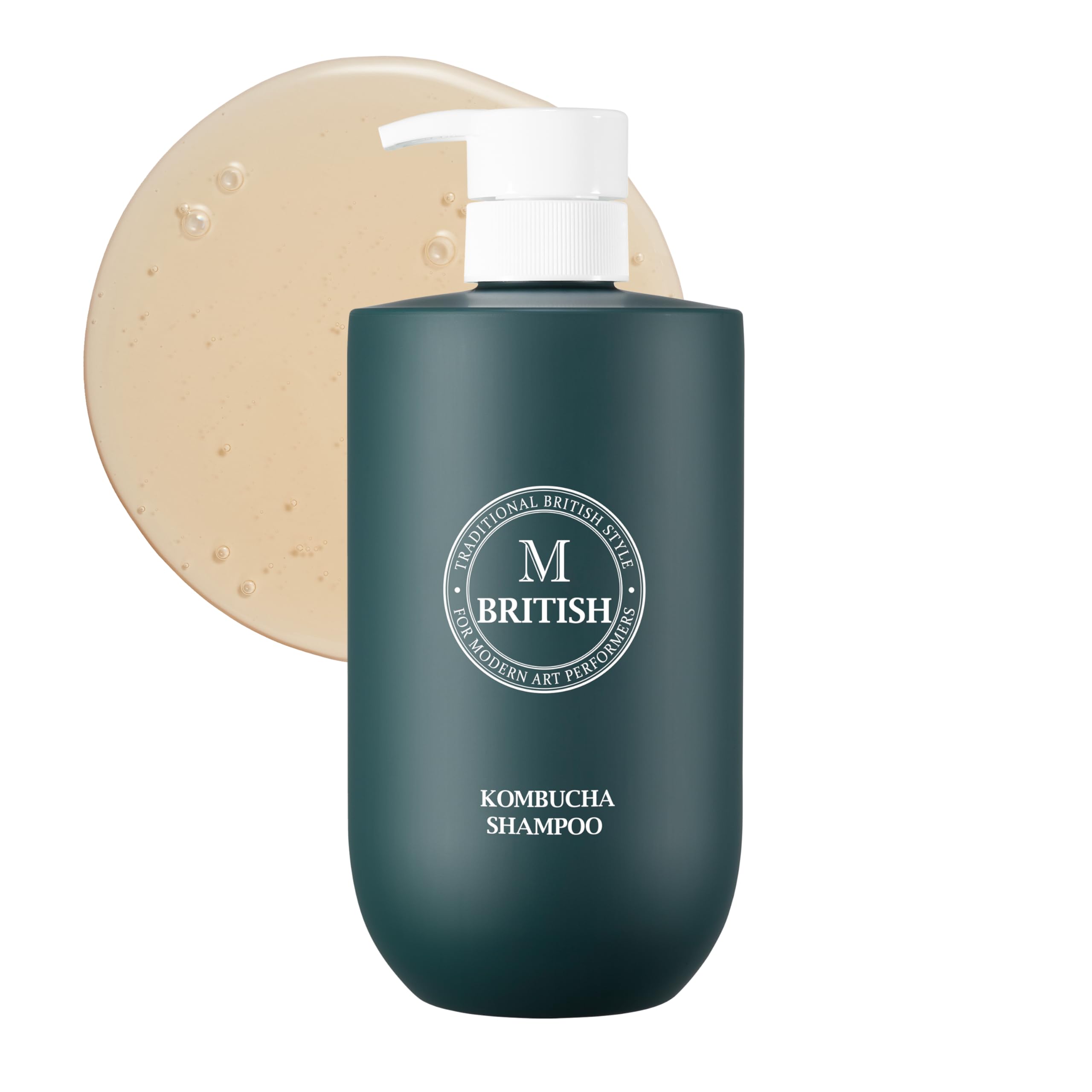 BRITISH M Kombucha Shampoo 10.15 fl. oz – Scalp Detox, Hydrate & Strengthen, Promote Hair Growth, Paraben & Sulfate-Free, Vegan Formula for All Hair Types