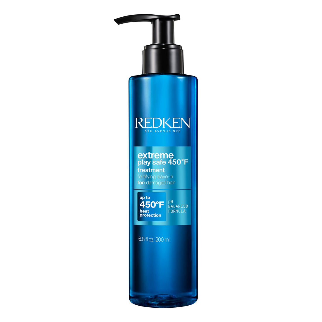 Redken Extreme Play Safe Heat Protection and Damage Repair Treatment | For All Hair Types | Helps Reduce The Appearance of Split Ends | With Tourmaline | 6.8 Fl Oz