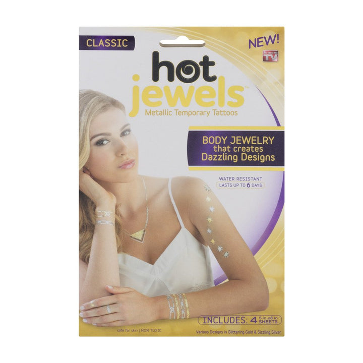 Hot Jewels Metallic Temporary Tattoos