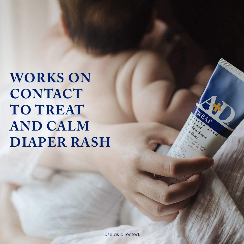 A+D Zinc Oxide Diaper Rash Cream with Aloe 4 oz (113 g)(pack of 2)