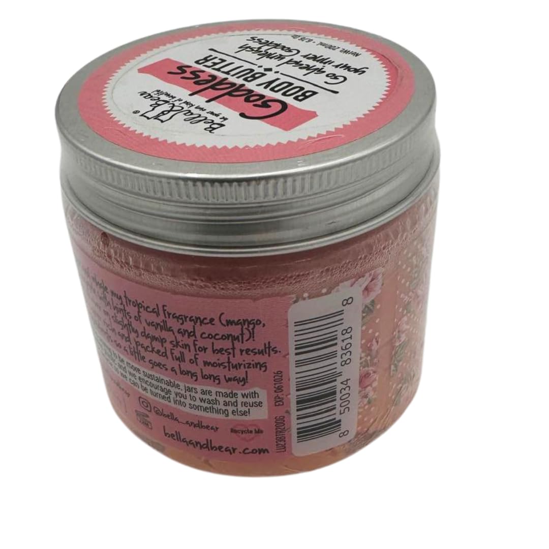 Bella & Bear Goddess Body Butter Scar Cream - Skin Care Moisturizer - Pure Smoothing Beauty Product Cruelty-Free, Vegan Butter with Natural Ingredients - Hydrate Skincare for Dry Skin