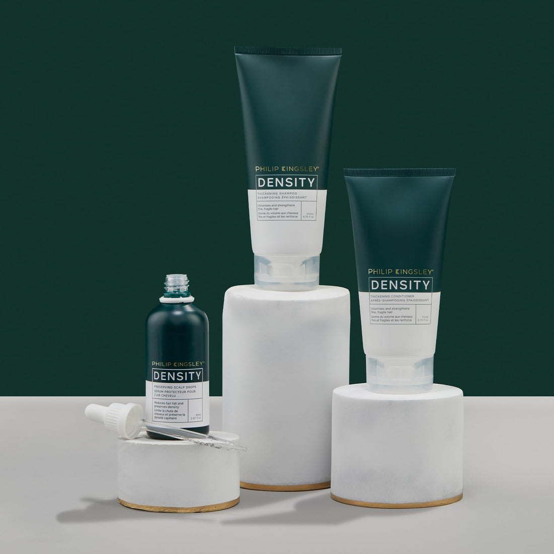 Philip Kingsley Hair Thickening Collection - Shampoo, Conditioner, and Scalp Serum for Fine, Fragile, and Thinning Hair - Volumizing and Strengthening