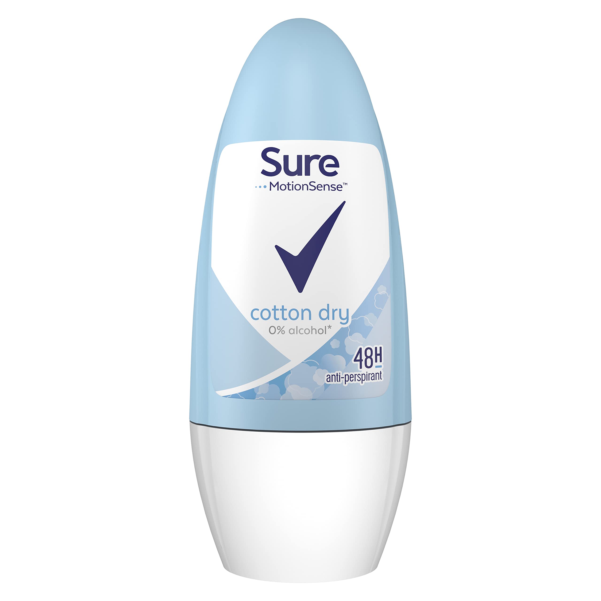Sure Women Cotton Dry Roll-On Anti-Perspirant Deodorant 50ml (pack of 6)