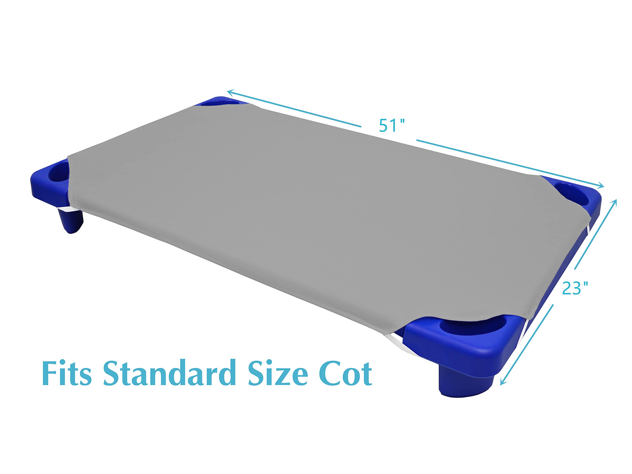 American Baby Company Microfiber Standard Size Daycare/Pre-School Cot Sheet, Gray, 23 x 51, for Boys and Girls