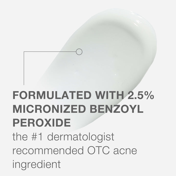 Neutrogena Stubborn Acne AM Face Treatment with 2.5% Micronized Benzoyl Peroxide Acne Medication, Oil-Free Daily Facial Treatment Reduces Size & Redness of Breakouts, Paraben-Free, 2.0 oz