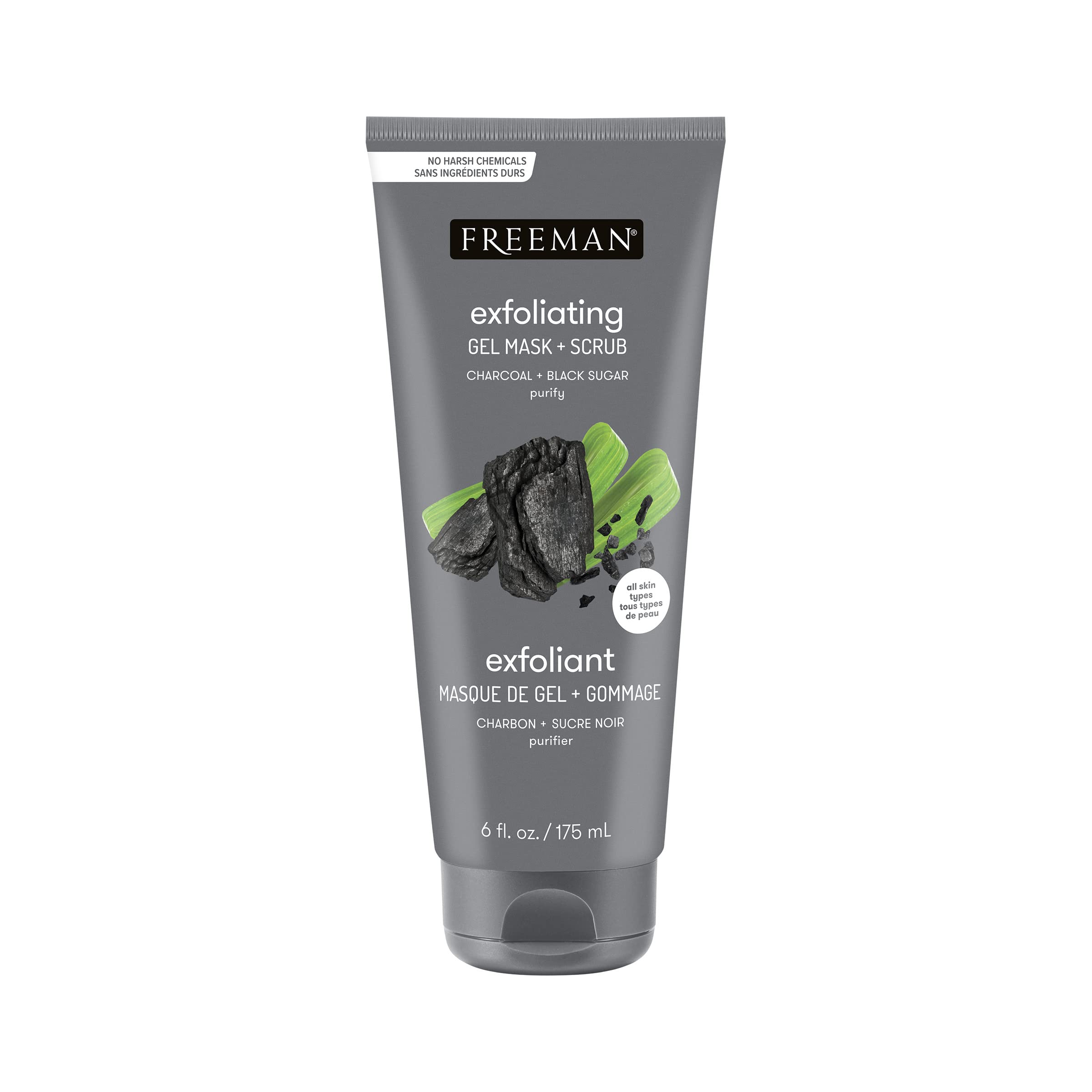 Freeman Exfoliating Gel Mask + Scrub - Charcoal + Black Sugar 175 ml