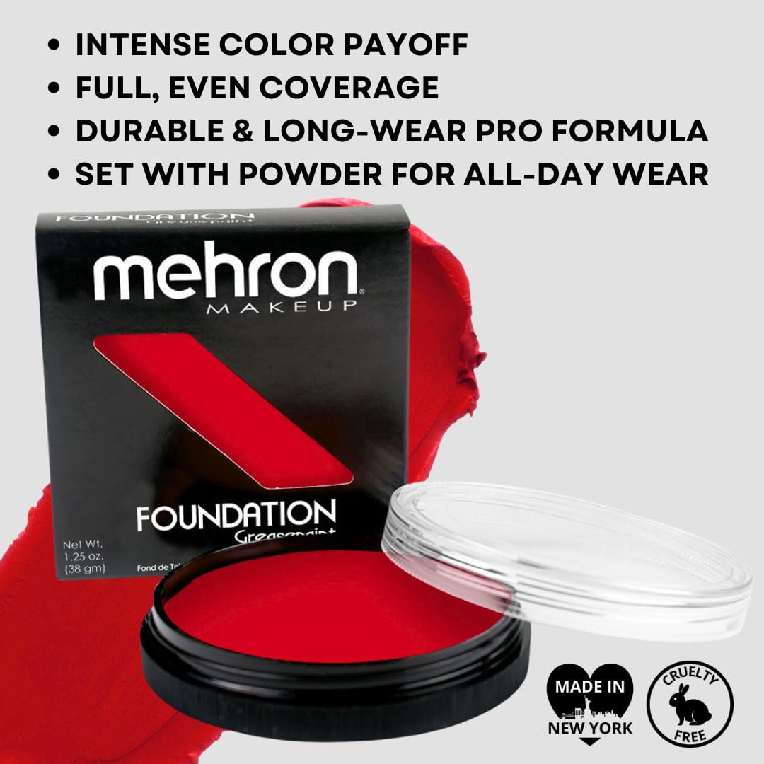 Mehron Makeup Foundation Greasepaint (Really Bright Red)