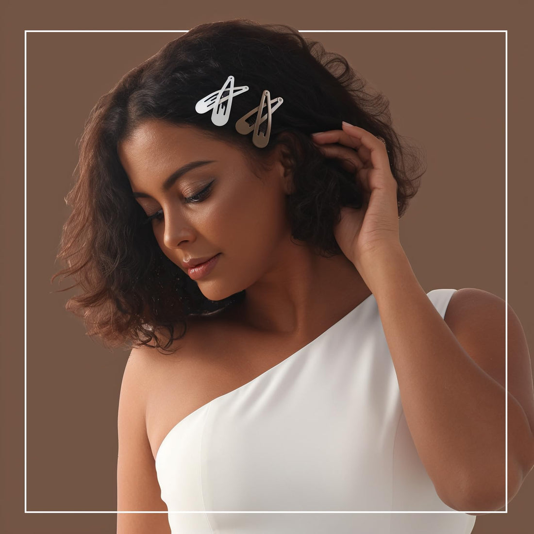 Teenitor 148pcs Snap Hair Clips, 48pcs Hair Barrettes Hair Clips 100pcs Hair Bands, Metal Hair Snap Clips for Women Girls, Barrettes for Women 4 Colors