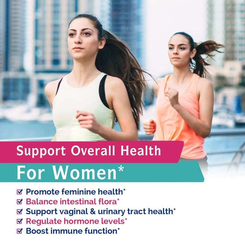 Innate Vitality Probiotics for Women, 100 Billion CFUs 18 Strains, Prebiotics and Probiotics, with Cranberry, Vitamin C & B6 P5P, Vaginal & Digestive Health, Non refrigerated, 60 Caps
