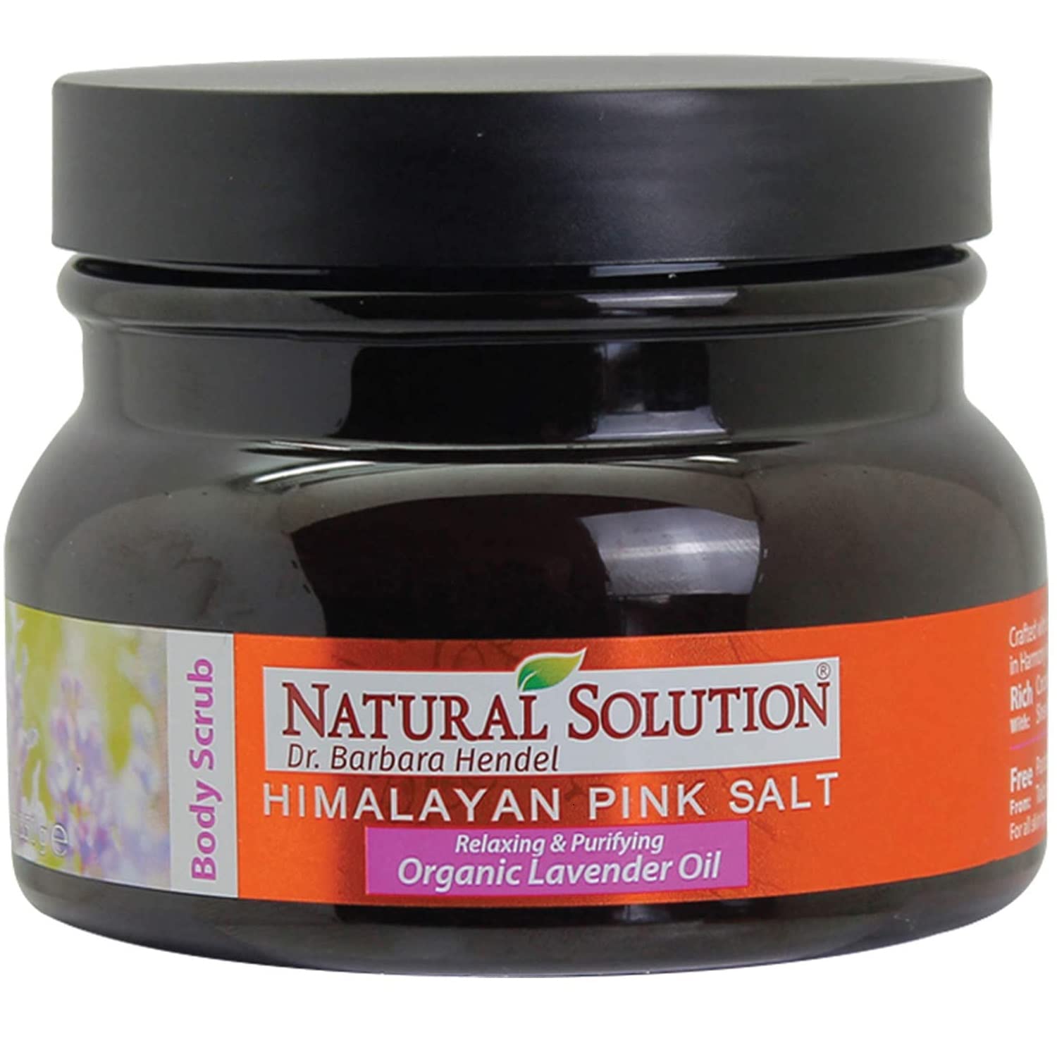 WBM LLC 8246F Natural Solution Himalayan Pink Salt Body Scrub with Organic Lavender Oil,Relaxing and Purifying for Younger Looking Skin Every Day, 12.3 oz